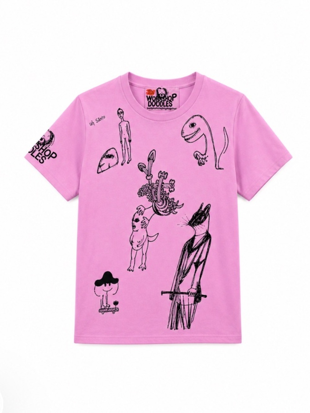 RARE! FREECITY "Workshop Doodles" Hand-Screened Tee Small Excellent Condition!